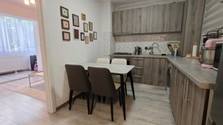 Chic apartment for rent in Cluj-Napoca, Manastur district, a 15-minute walk from the University of Agronomic and Veterinary Sciences. It includes one bedroom, a living room, and a kitchen. Video